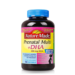 美国NATURE MADE 孕妇孕产期综合维生素DHA液体软胶囊 165粒/瓶