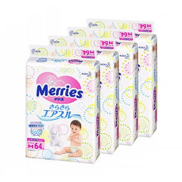 【四包装】Kao Merries花王婴儿贴式纸尿裤M64