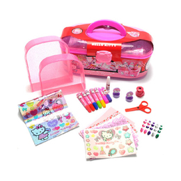Hello Kitty凯蒂猫彩绘手提箱 绘画工具礼盒 3岁以上儿童HKC068M